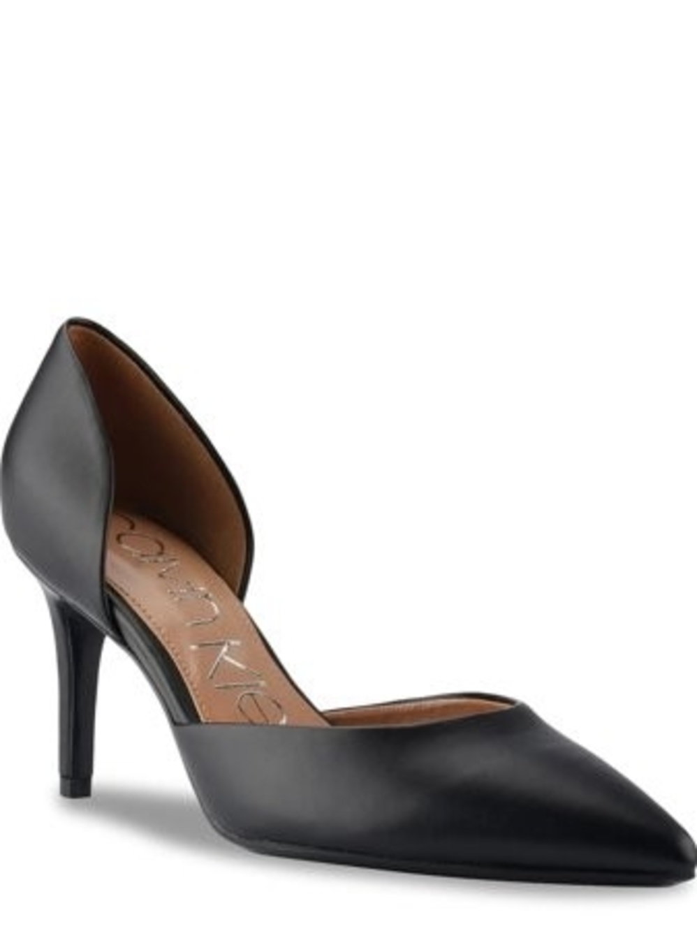 Calvin Klein Black Pointed D'Orsay Heel